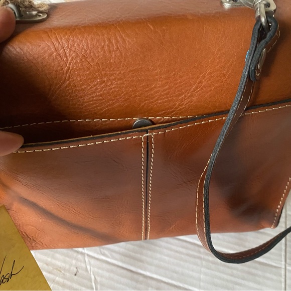 Patricia Nash Simona leather crossbody bag turquoise and diamond beaded - Picture 9 of 15